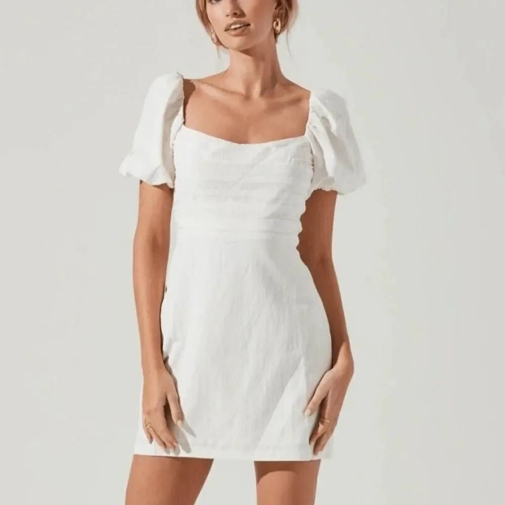 ASTR Pleat Front Mini Dress
